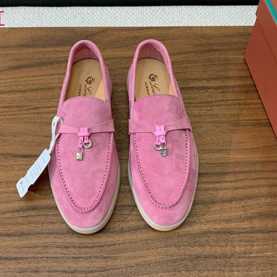 Rose Suede Loafers