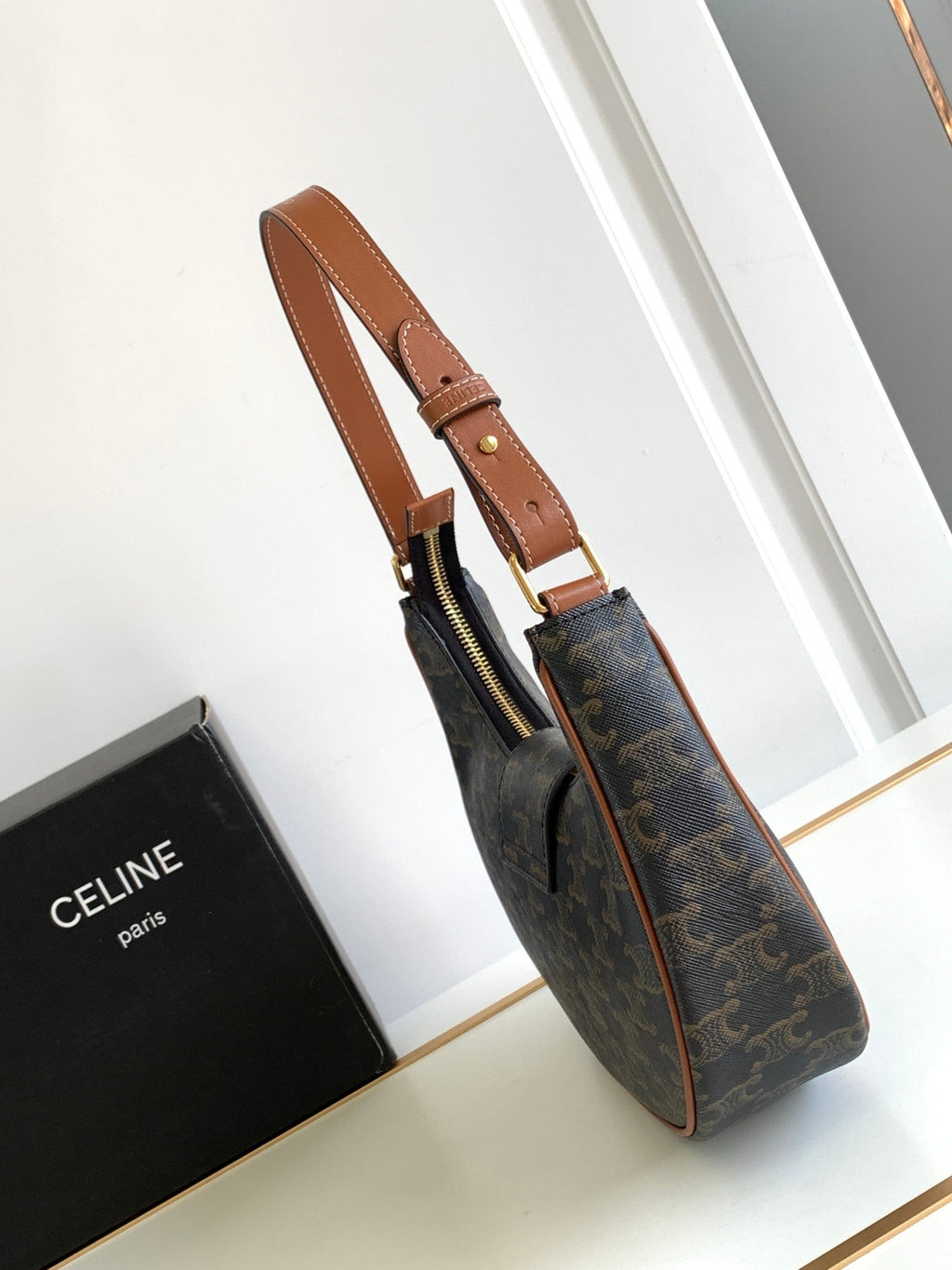 Calfskin Triomphe Shoulder Bag