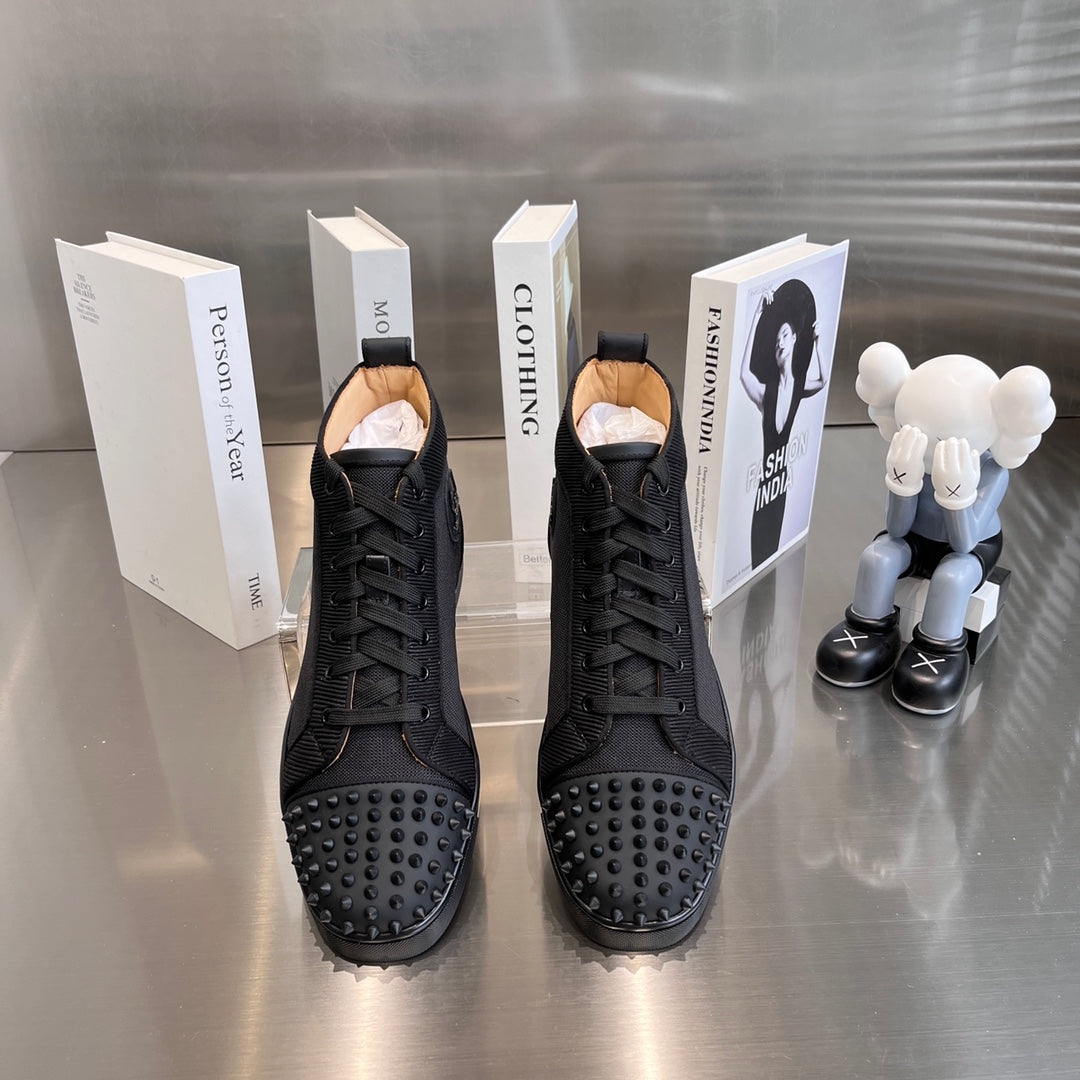 High-Top Studded Sneakers