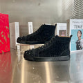 High-Top Black Studded Sheep King Sneakers