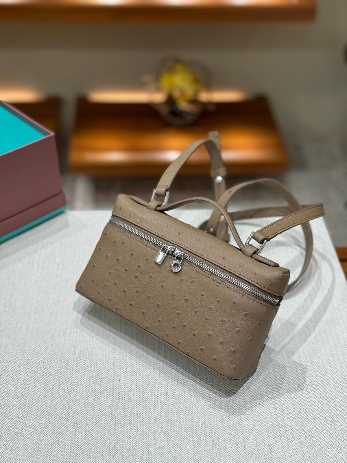 Loro Ostrich Leather Clutch 19