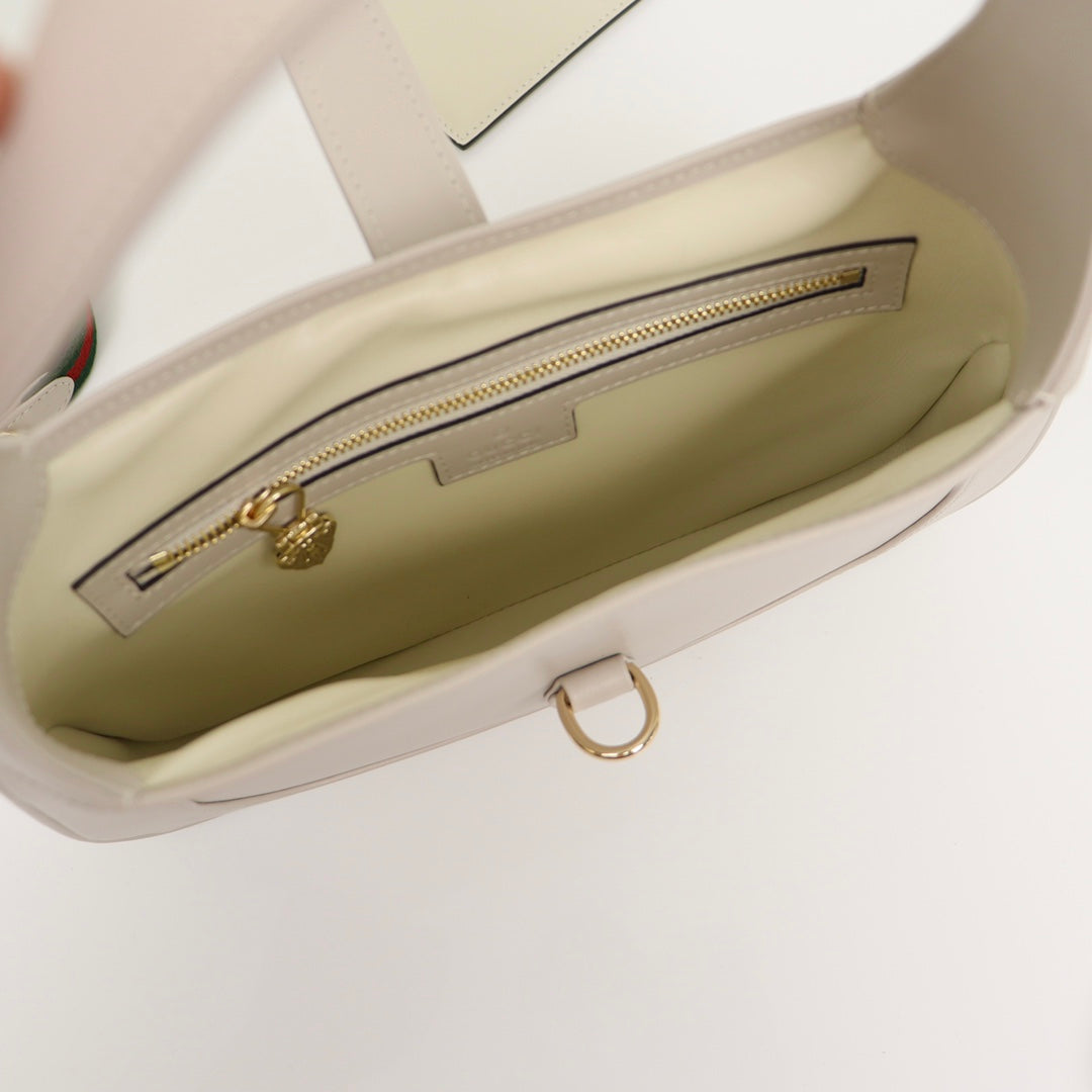 Small Shoulder Bag White Leather